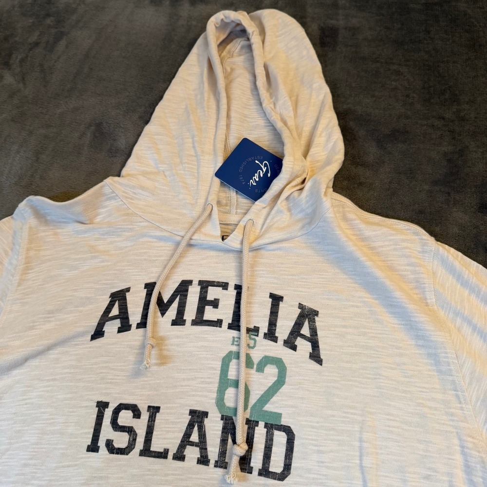Gear For Sports Amelia Island Hoodie Womens Large Cream Slub Knit Pullover NWT